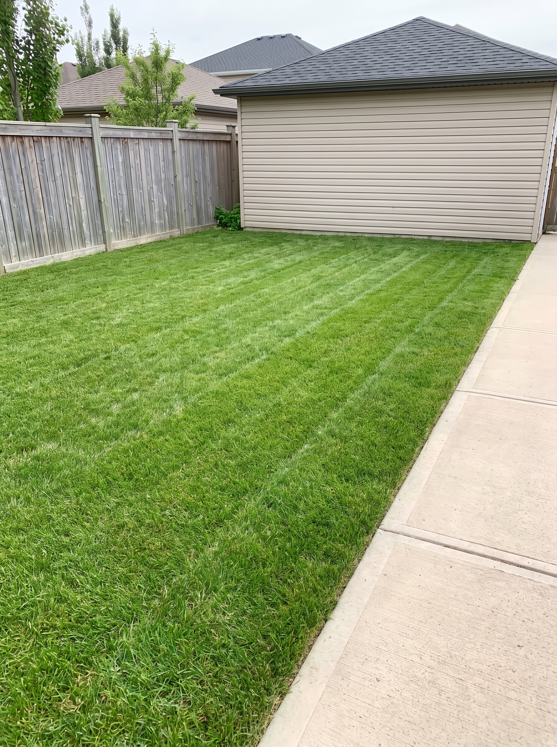 Lawn after mowing