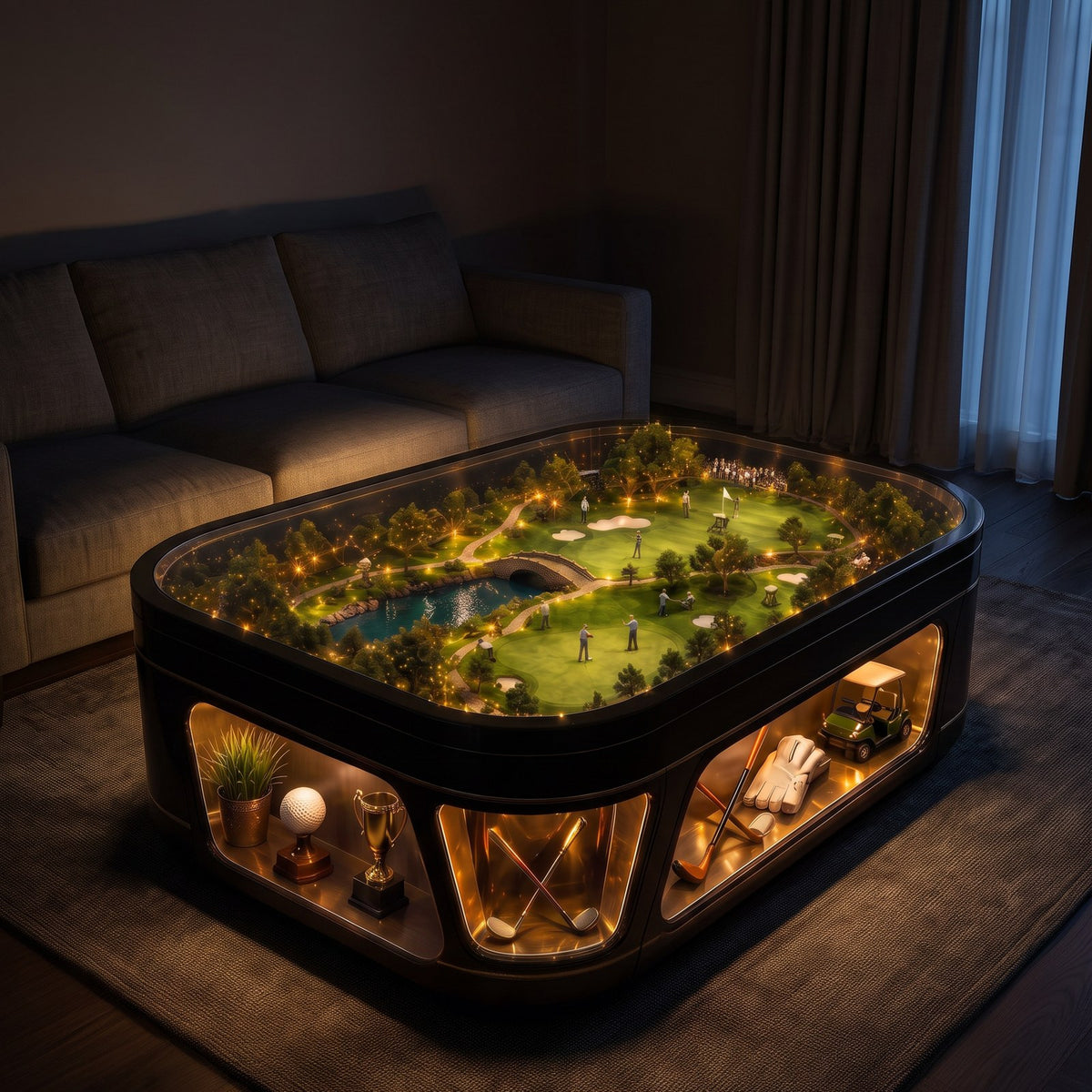Illuminated Golf Course Coffee Table